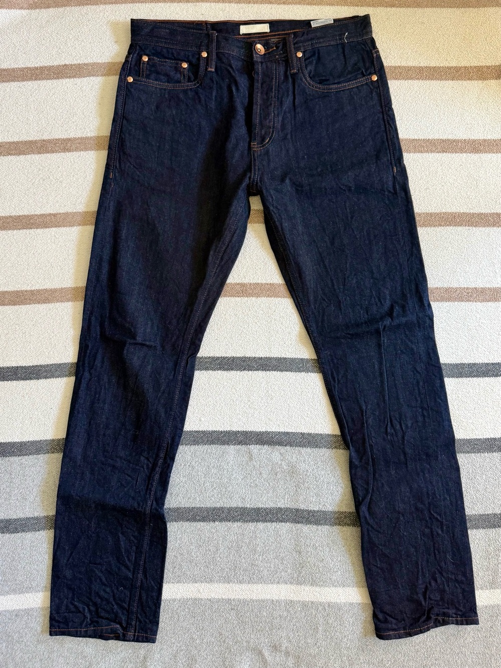 The Unbranded Brand UB222 Men’s 32 Stretch Selvedge Raw Denim Jeans